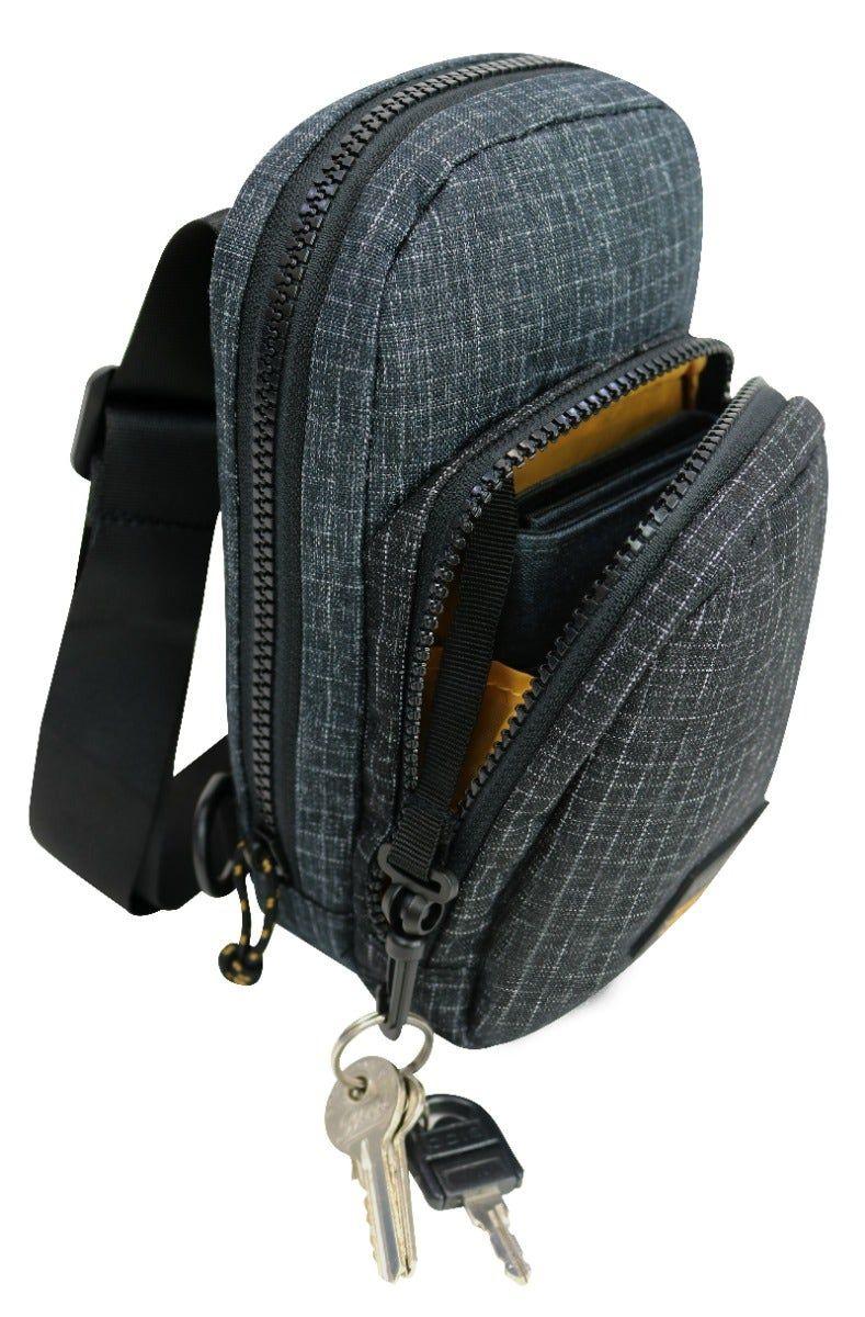 Porta Documentos Vip Ripstop Negro Gris Head-2