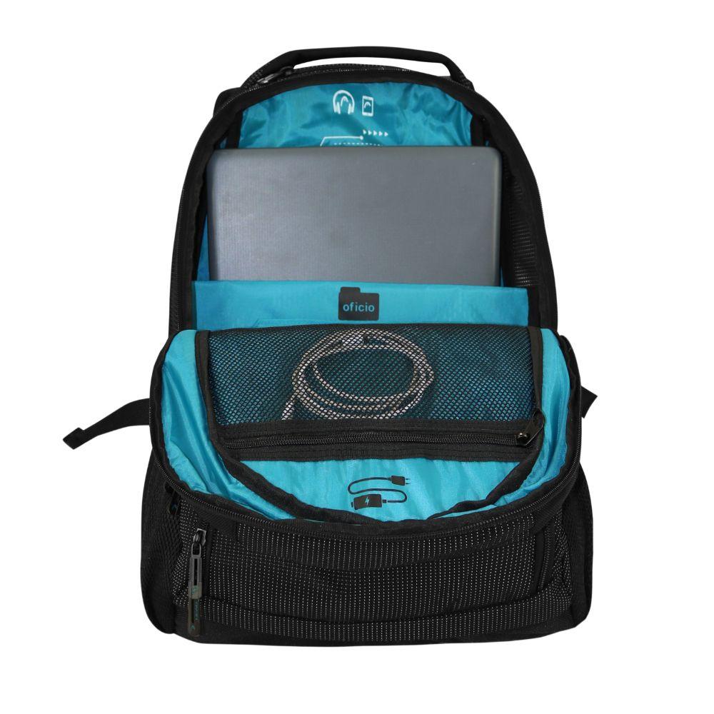 Mochila Porta Laptop New Q7 40L Twin Tone Negro Head-4