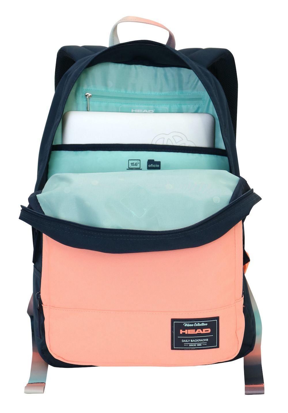 Mochila New Kombi 20 Coral Azul Head-4