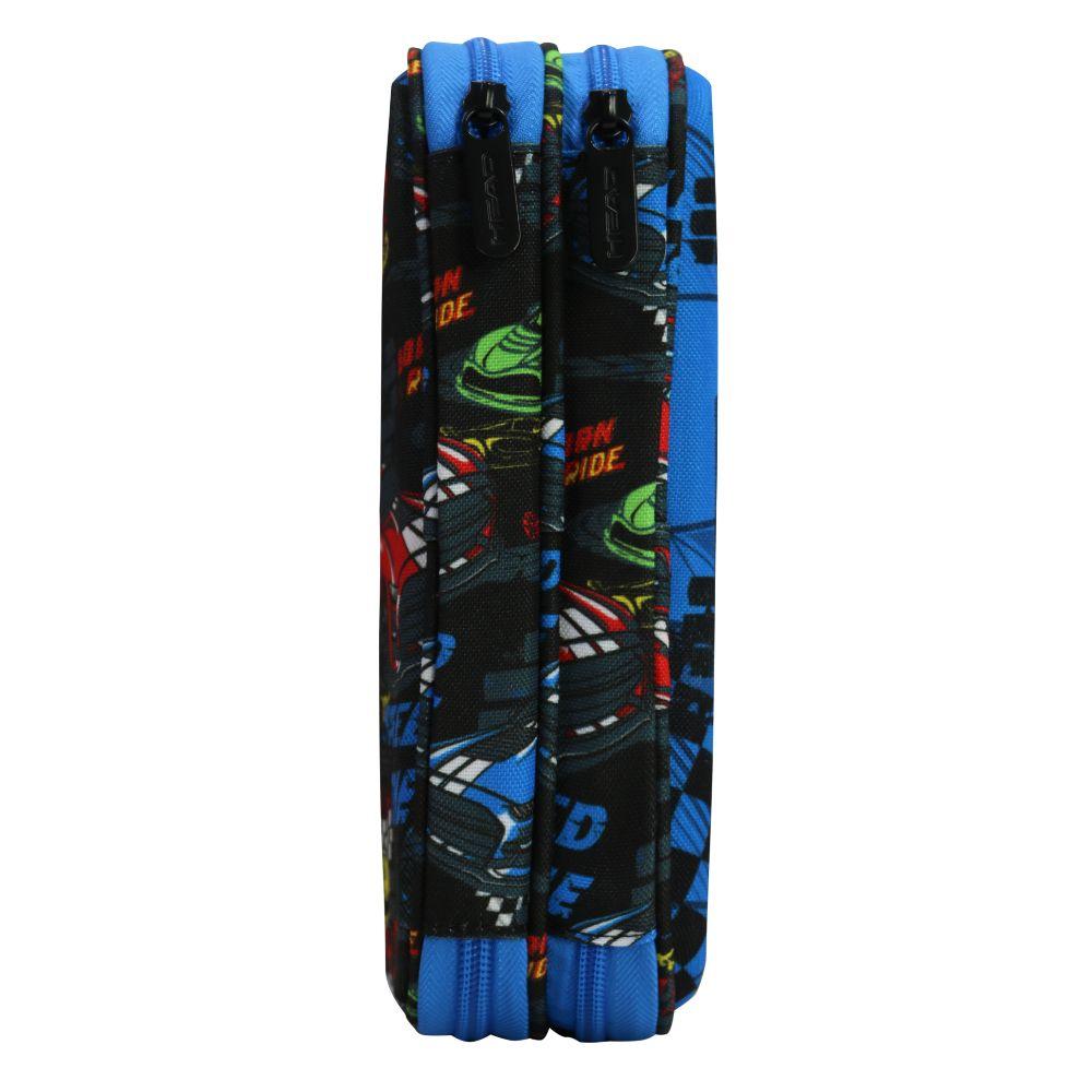Estuche Infantil Niño Rígido Box Speed Car Negro Head-5