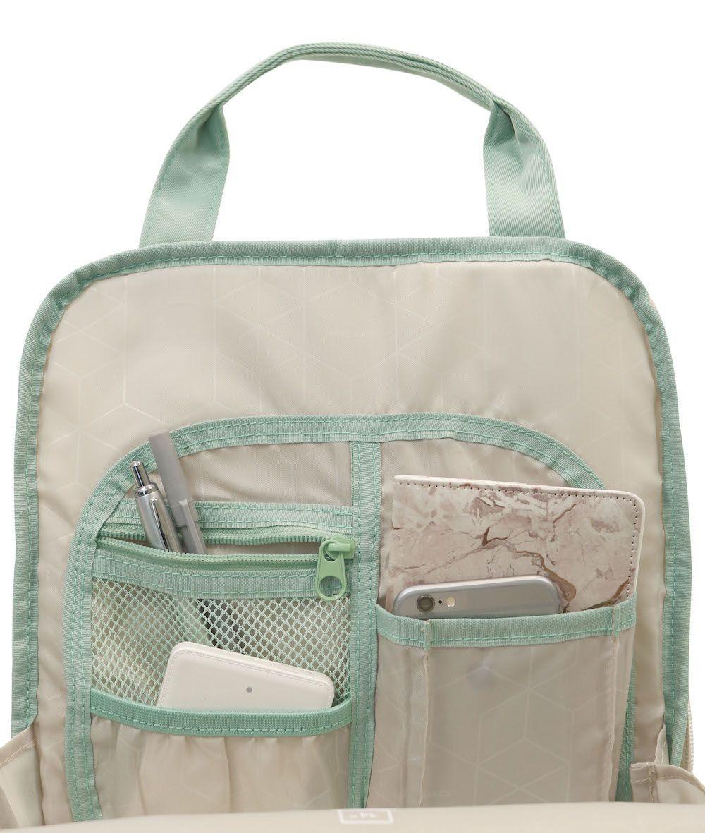 Mochila Alpha Bordado Menta Beige Head-6