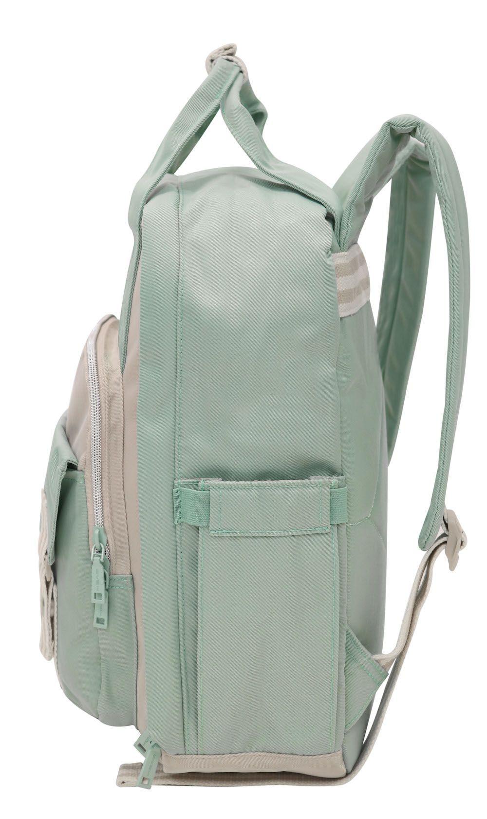 Mochila Alpha Bordado Menta Beige Head-4