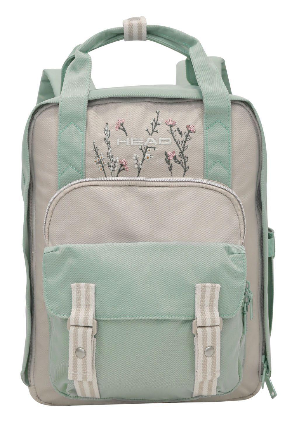 Mochila Alpha Bordado Menta Beige Head-1