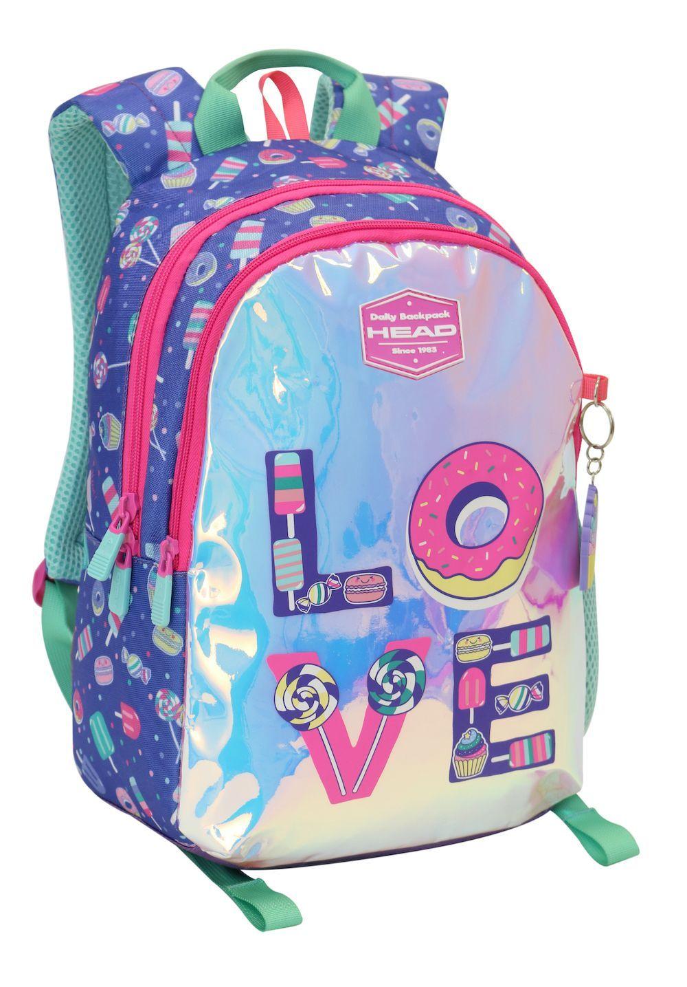 Mochila Infantil Bionica 20 Candy Morado Head-0