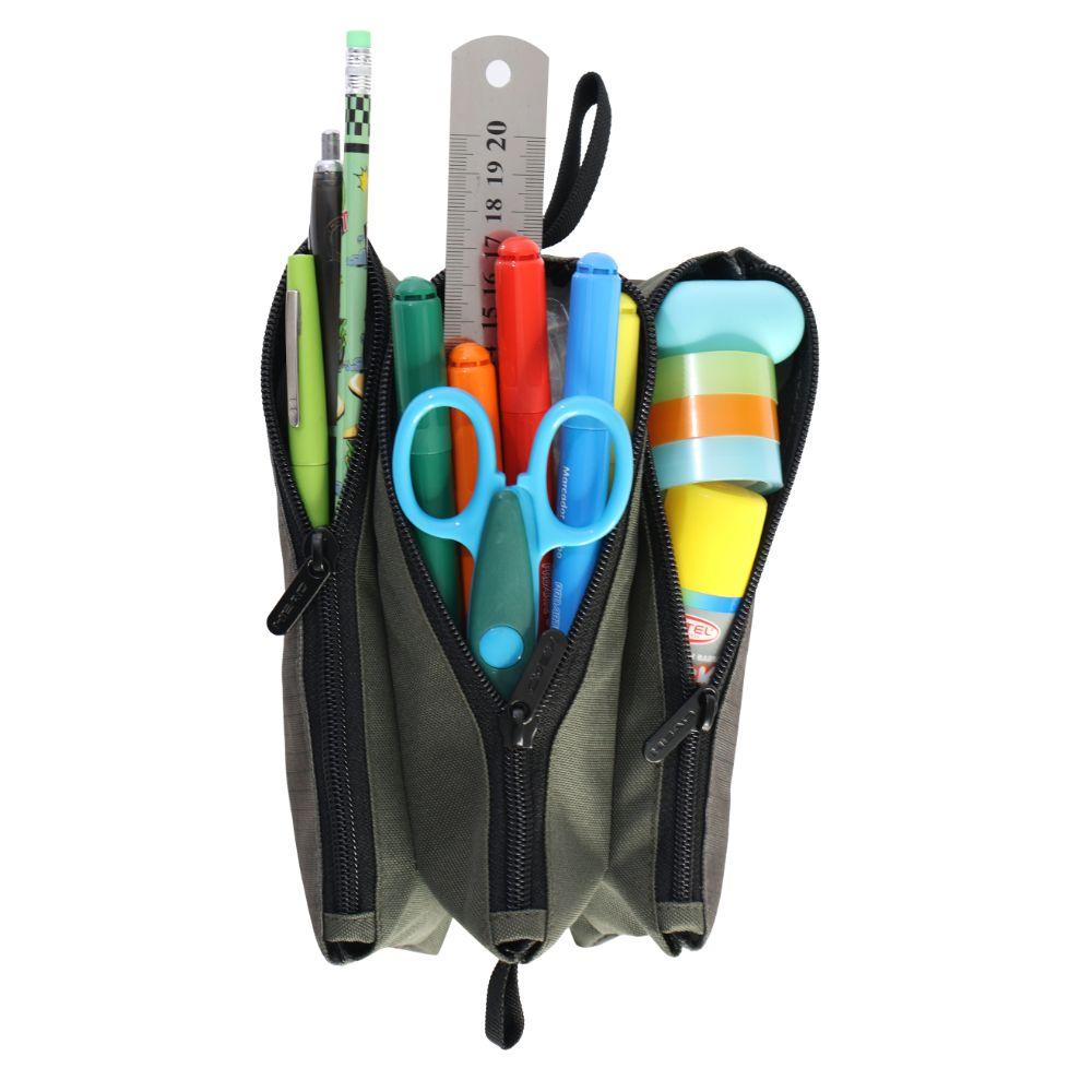 Estuche Triple Hombre March Cuadros Verde Head-2