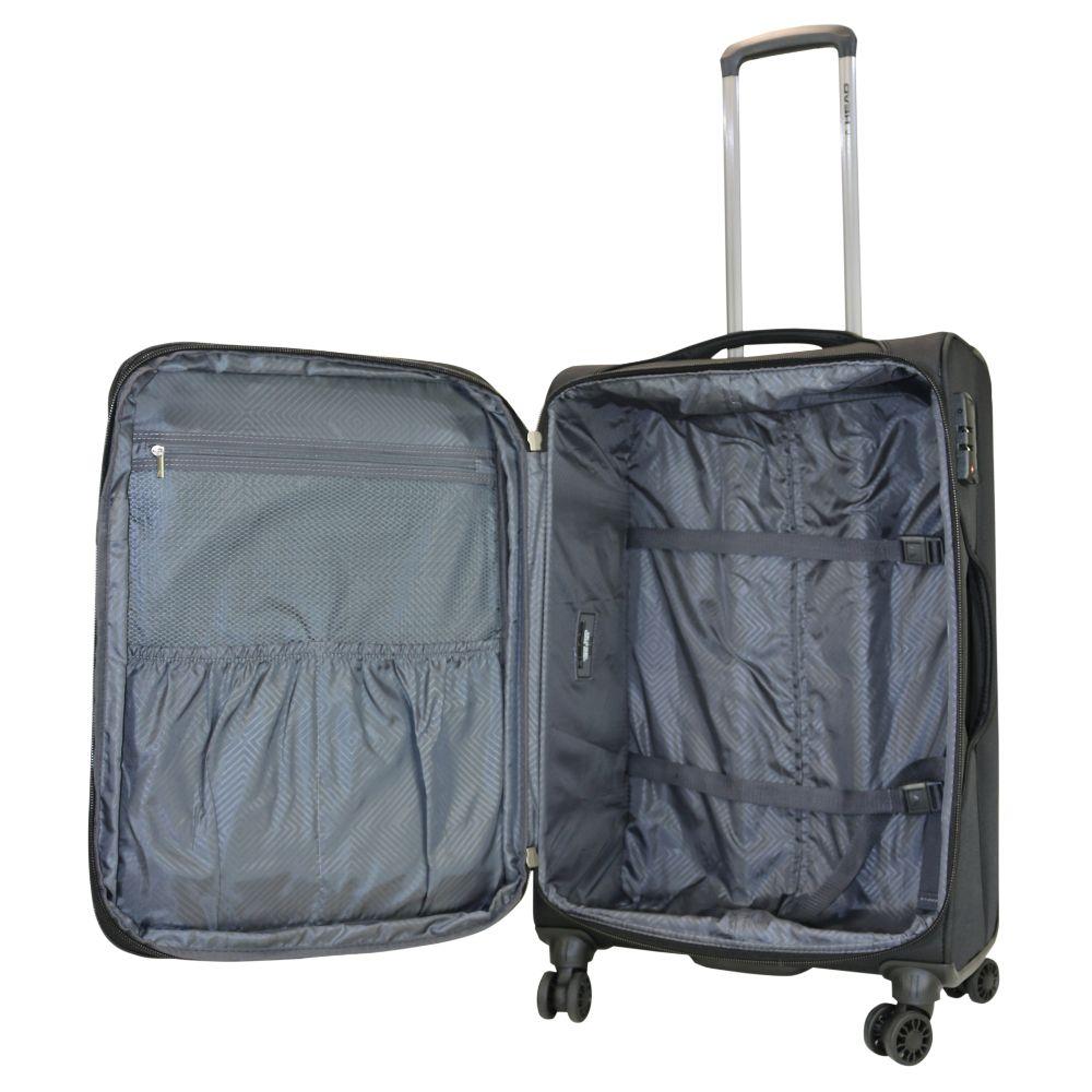 Maleta Blanda Expandible con TSA Londres M Negro Head-2