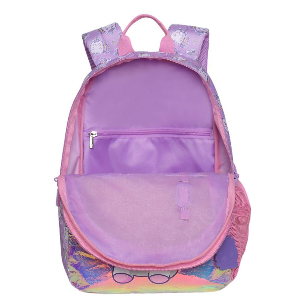 Mochila Infantil Niña Bionica Gaticornio Lila Head-3