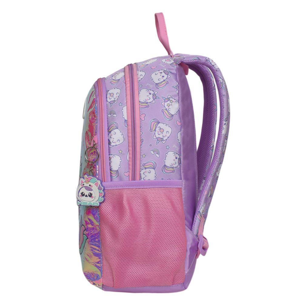 Mochila Infantil Niña Bionica Gaticornio Lila Head-4