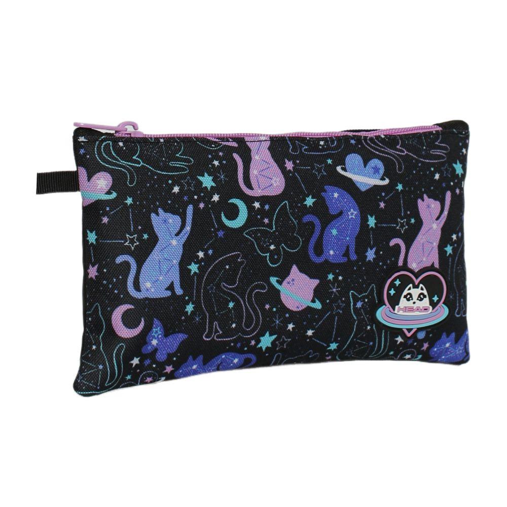 Pack Bakan Escolar (x3) Niña Space Cat Negro Head-3