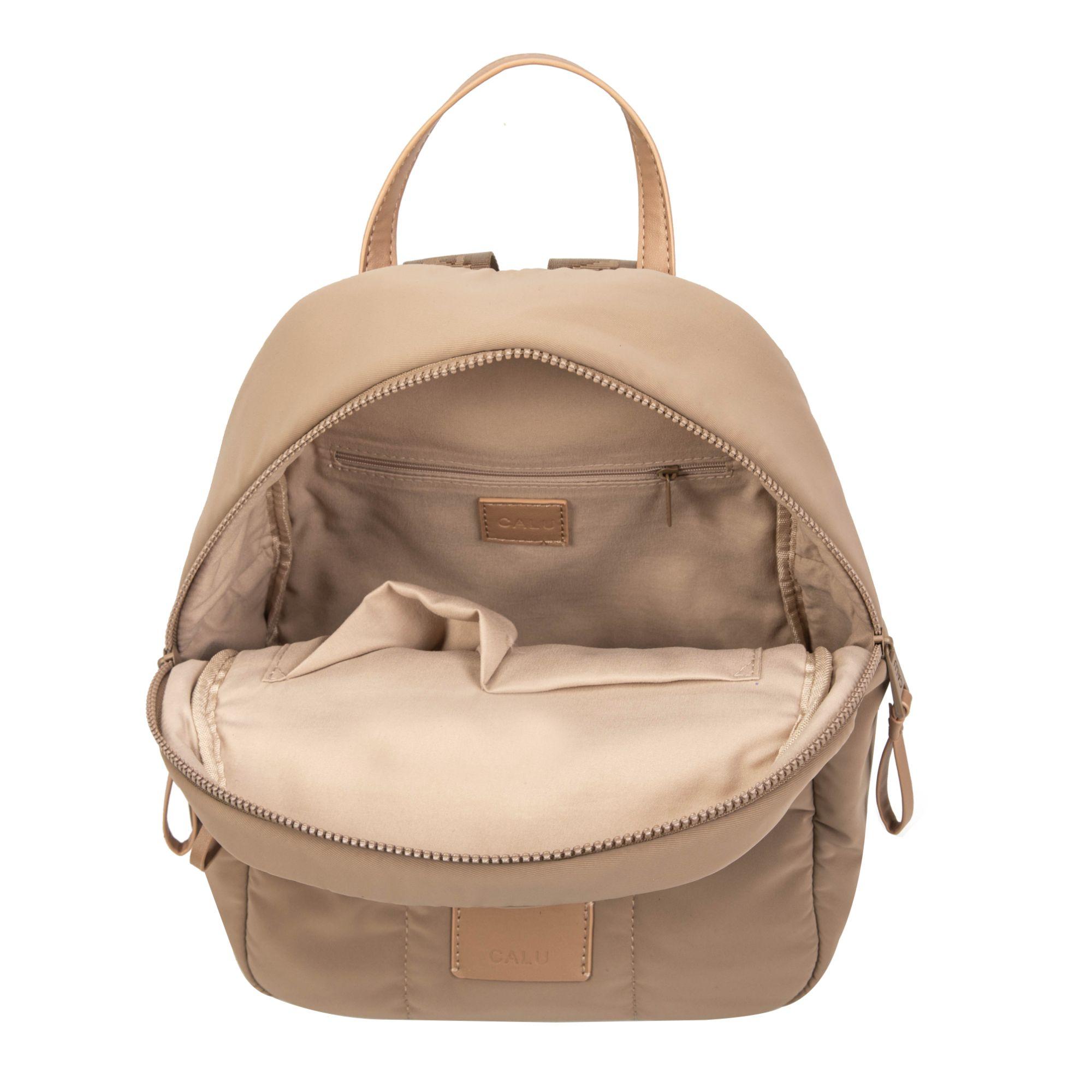 Mochila Clementine Look Clásico Taupe Calu-2