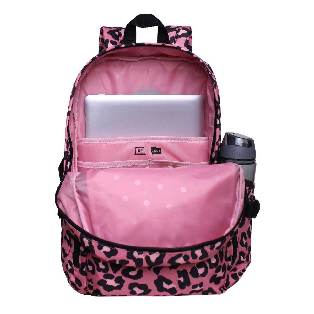 Mochila Venus Animal Print Rosado Head-1
