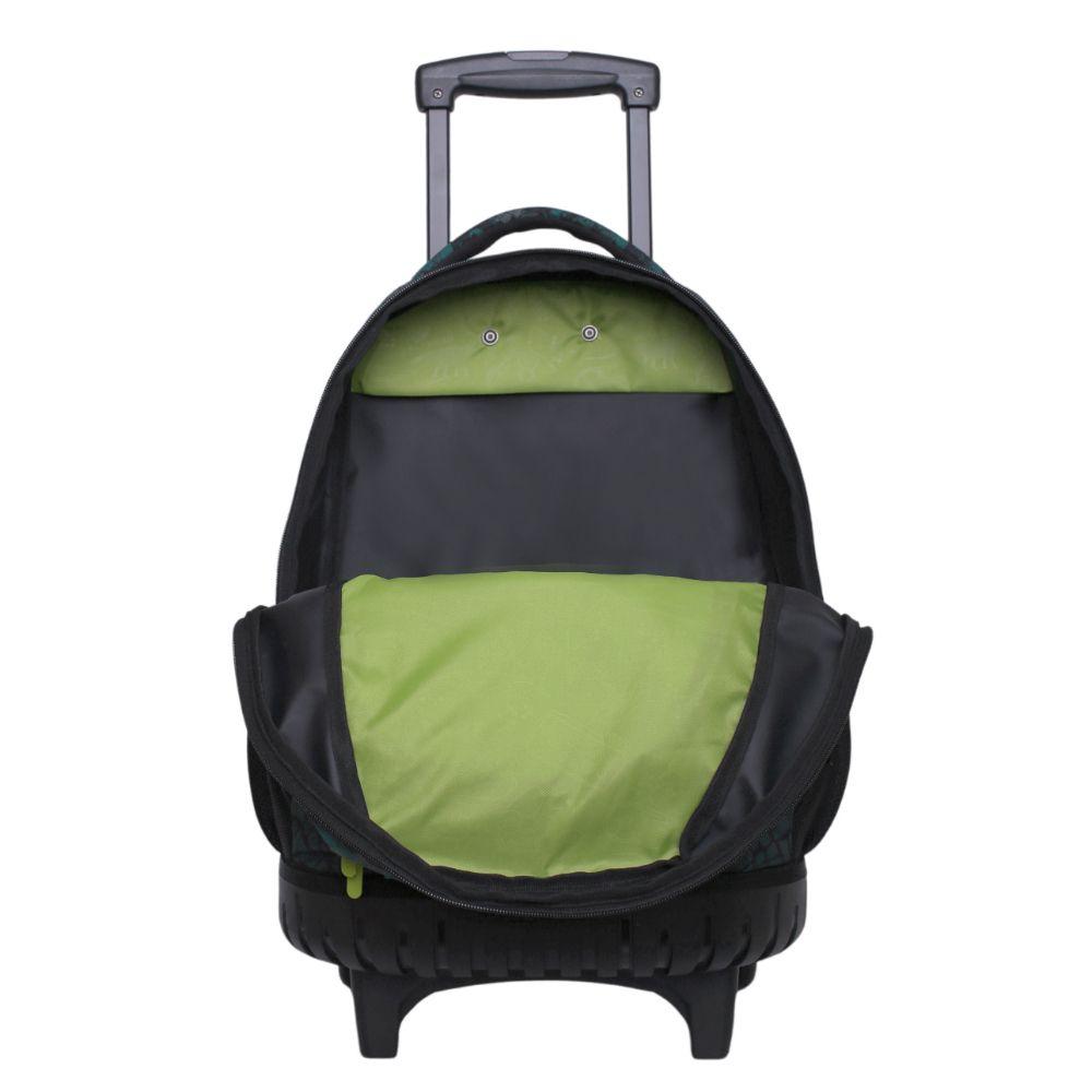 Mochila Ruedas Infantil New Kodiac T-Rex Velvet Verde Head-1
