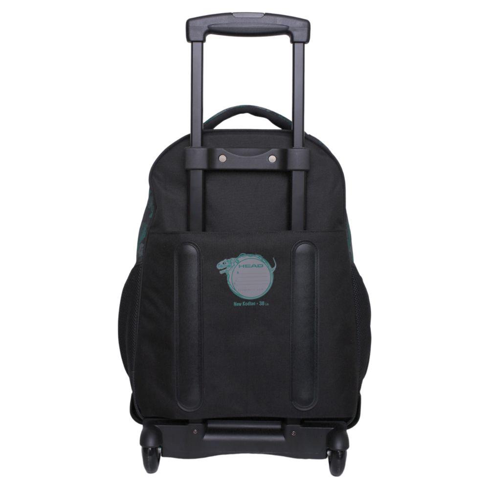 Mochila Ruedas Infantil New Kodiac T-Rex Velvet Verde Head-3