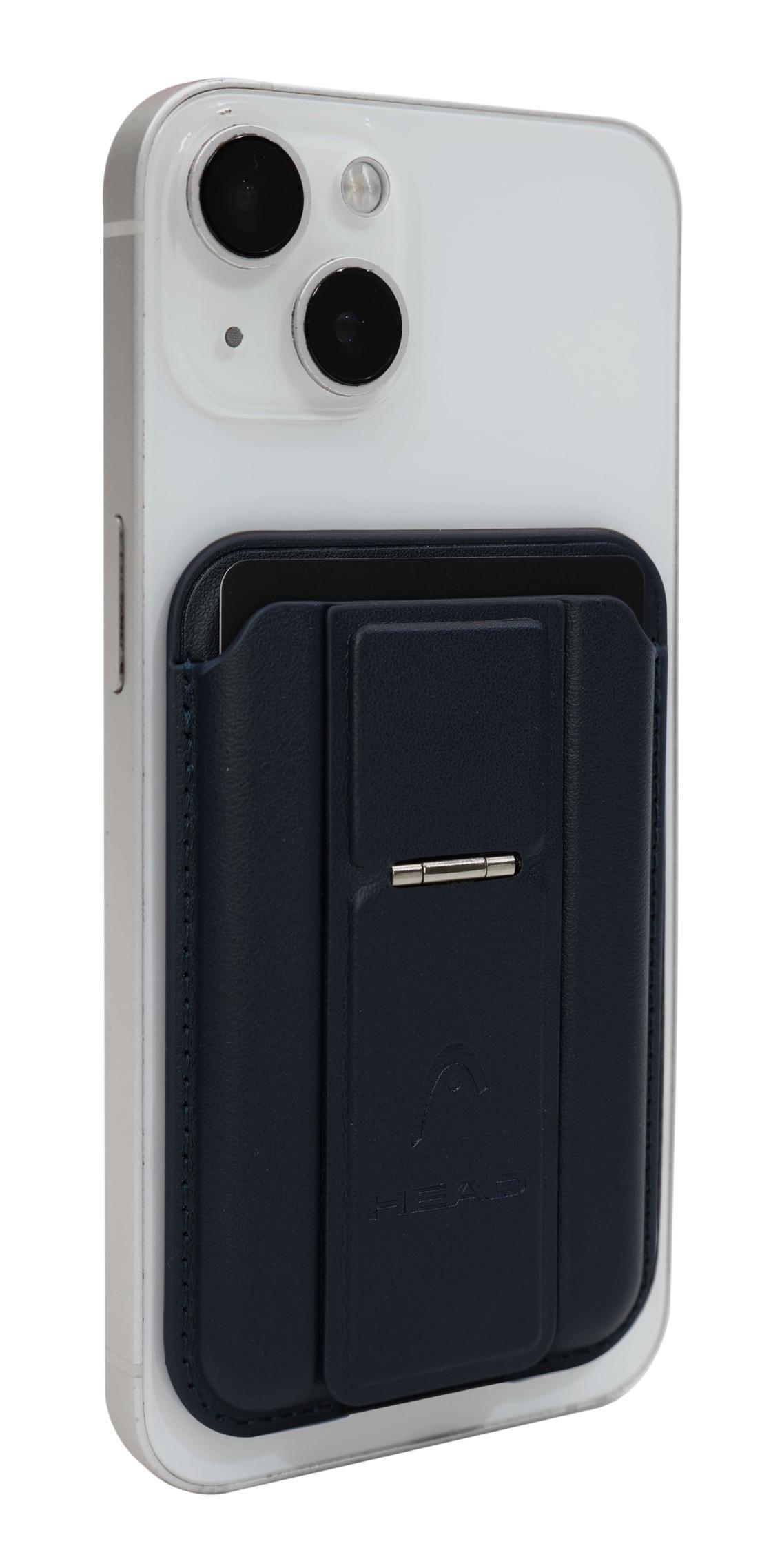 Billetera Tarjetero Magnético Magsafe Cayman Azul Head-3