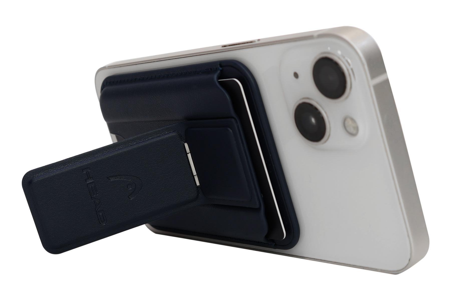 Billetera Tarjetero Magnético Magsafe Cayman Azul Head-5