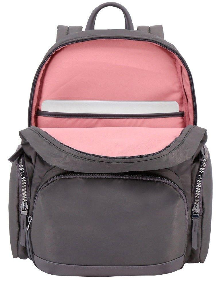 Cartera Mochila Ejecutiva Gold Gris Mujer Head-4