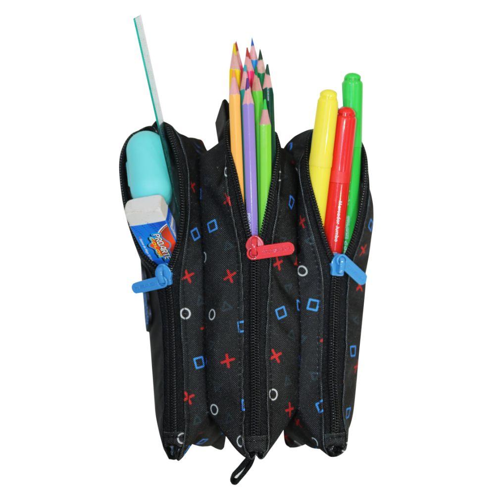 Estuche Infantil Niño Celerio Gamer Negro Head-2