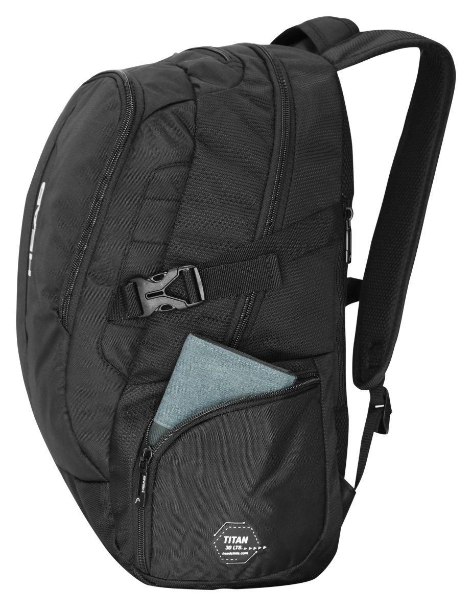 Mochila Porta Laptop Titan USB Negra Head-6