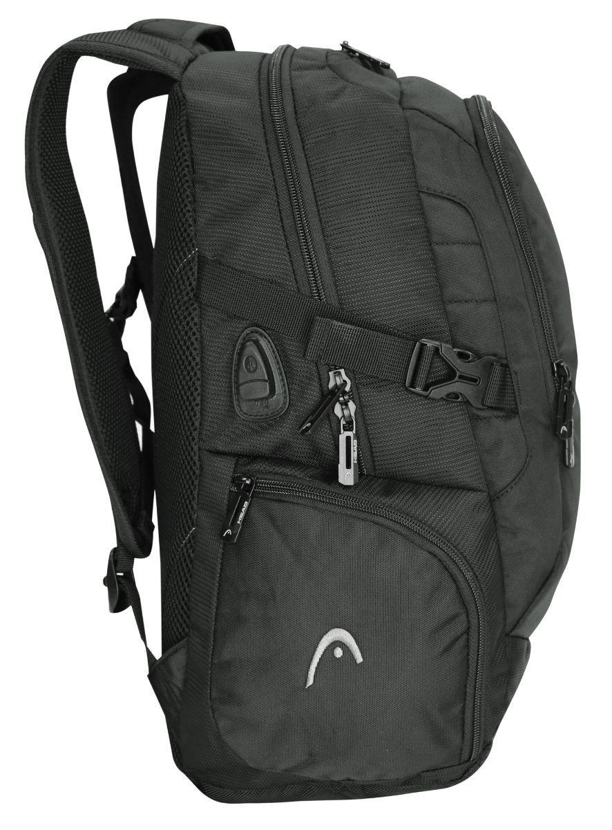 Mochila Porta Laptop Titan USB Negra Head-7