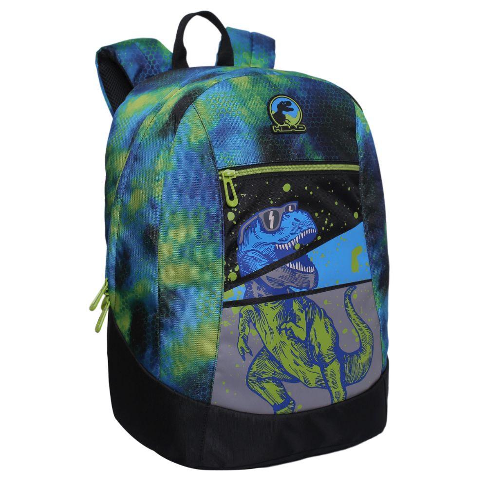 Mochila Infantil  Simple Wingle Galactic Dino Azul Head-0