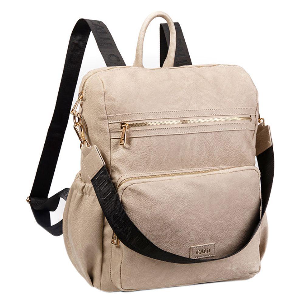 Mochila Cartera Mujer New Monstera Beige Calu-0
