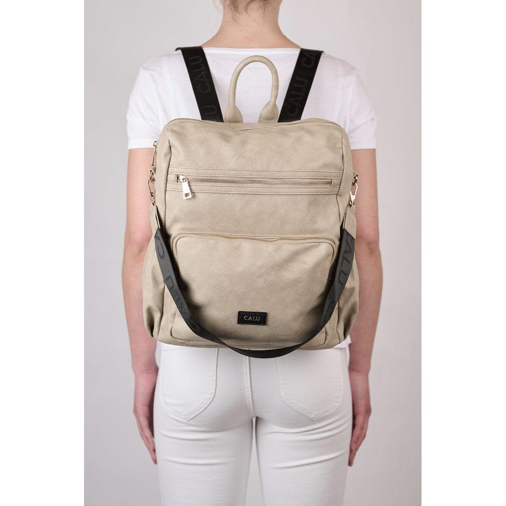 Mochila Cartera Mujer New Monstera Beige Calu-6