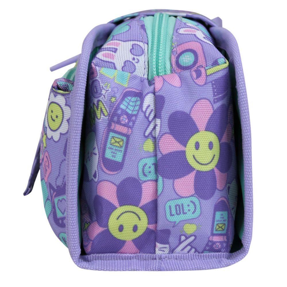 Estuche Infantil Mujer Cherry Emoticones Lila Head-4