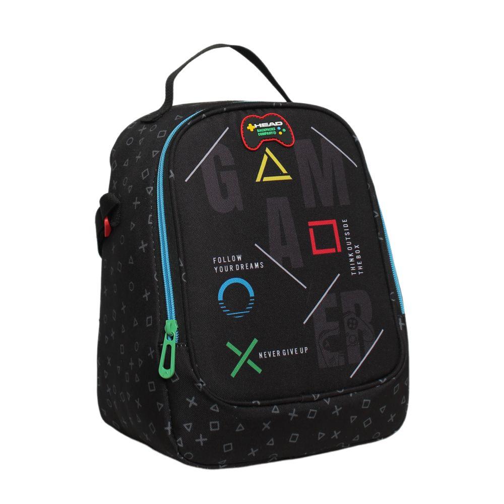 Lonchera Termica Grey Gamer Jostick Negro Head-0