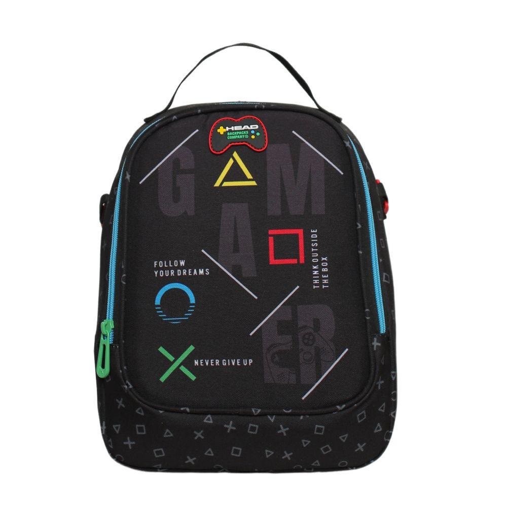 Lonchera Termica Grey Gamer Jostick Negro Head-1