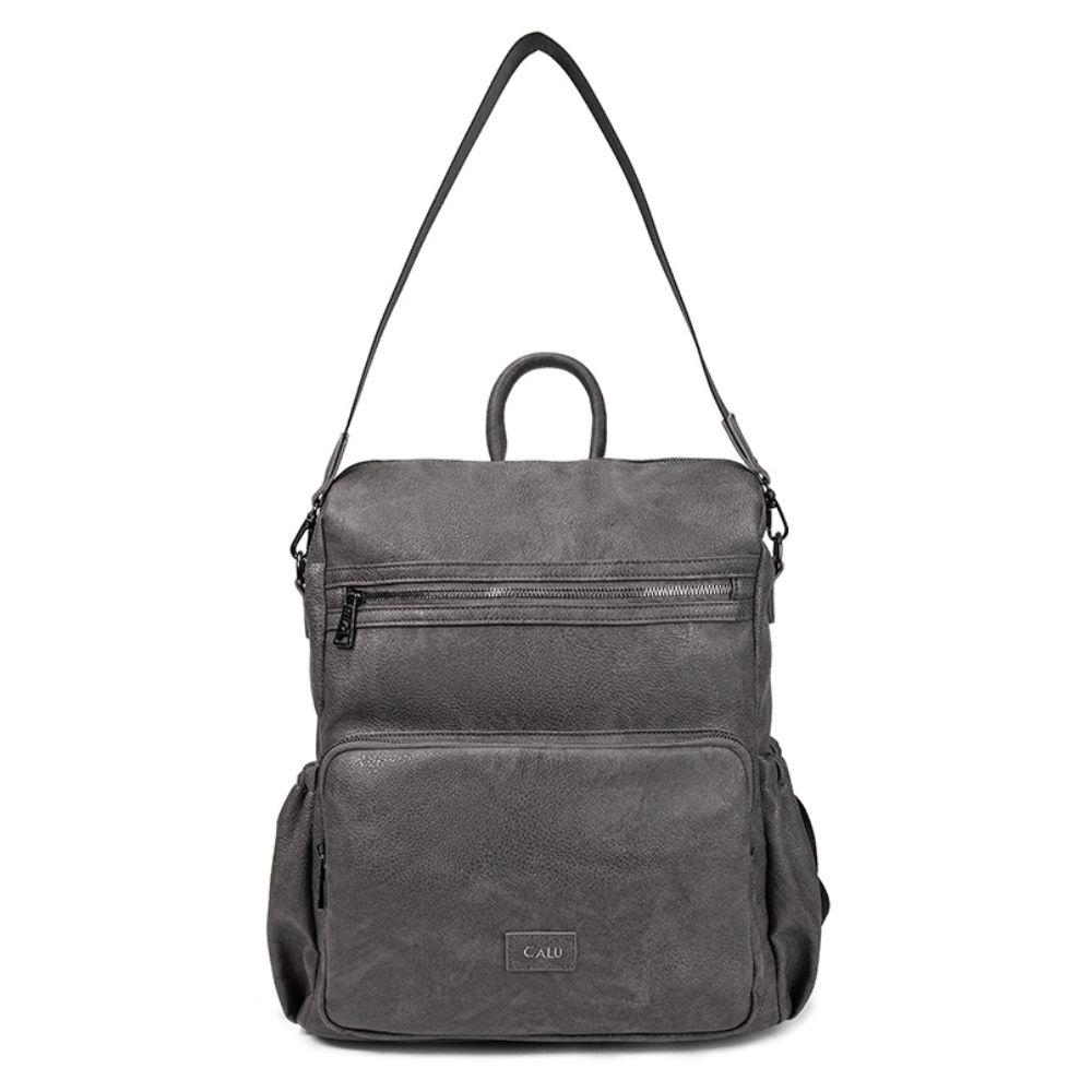 Mochila Cartera Mujer New Monstera Gris Calu-3