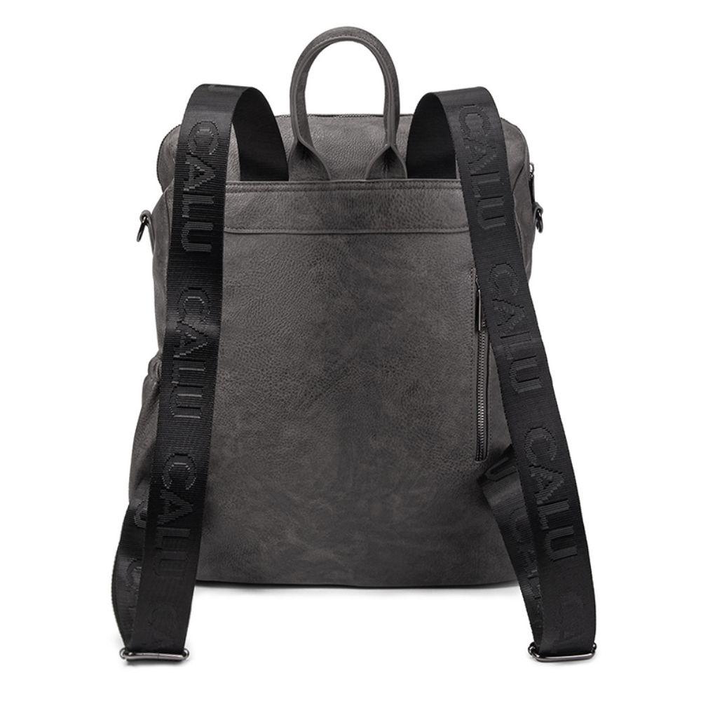 Mochila Cartera Mujer New Monstera Gris Calu-5