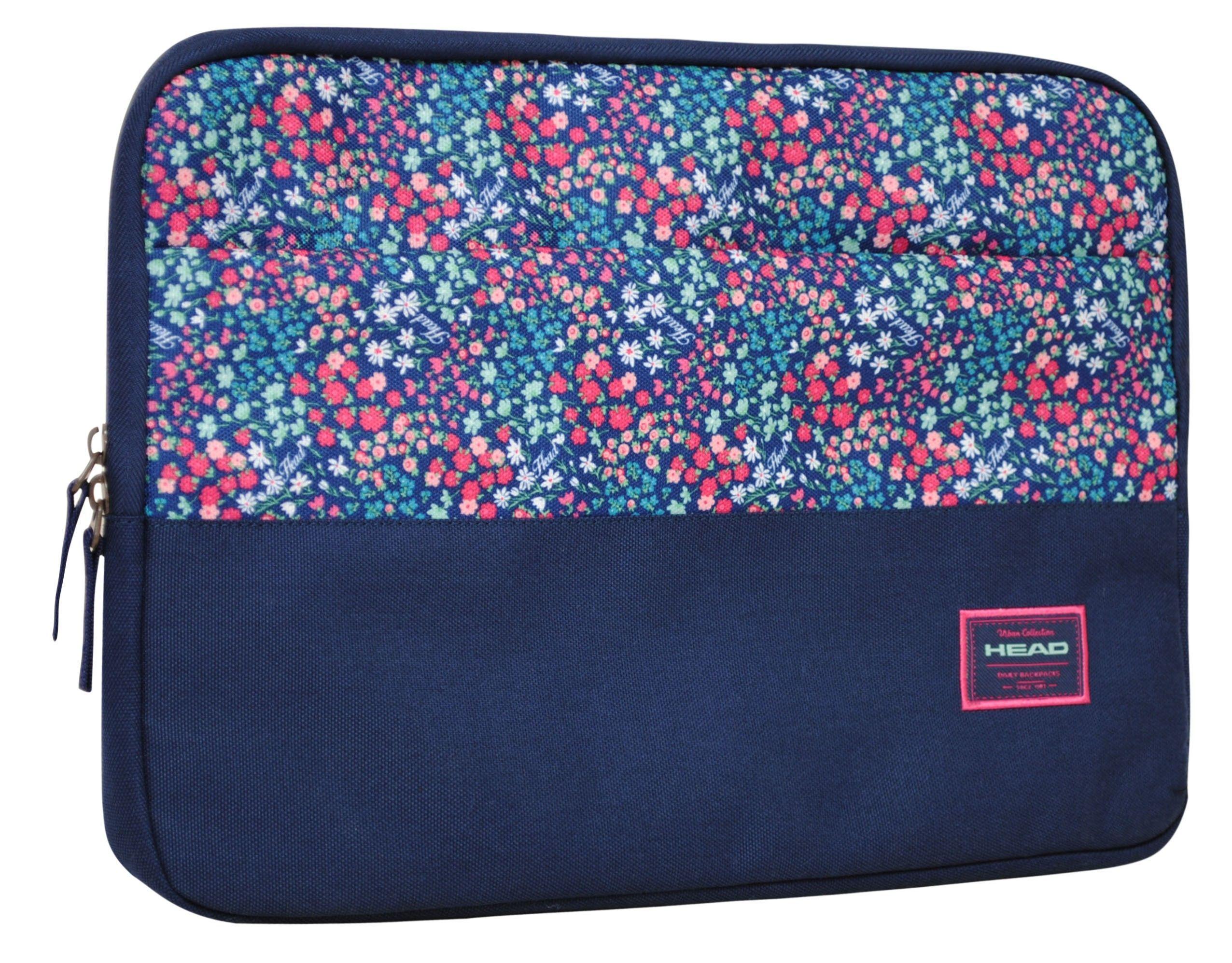 Funda Zip Computador 15" Azul Flores Head  -0