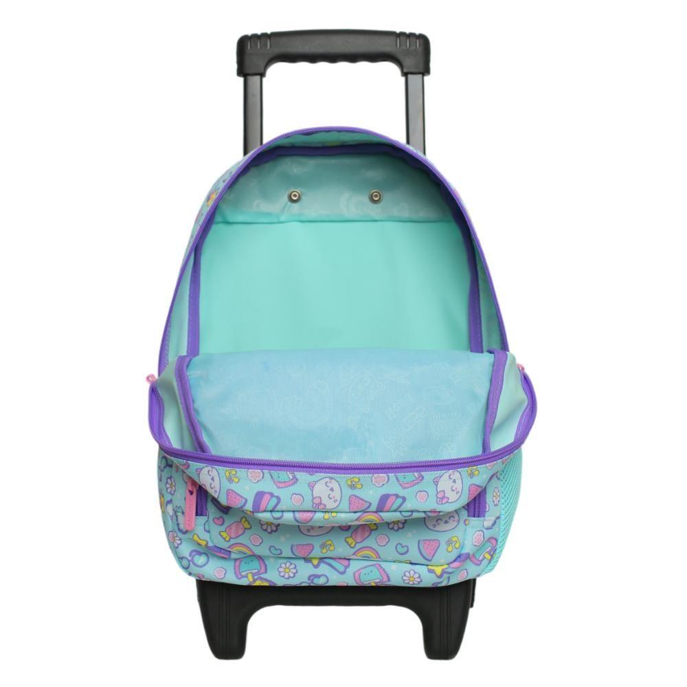 Mochila Infantil Niña Winner Cat Print Menta Head-2