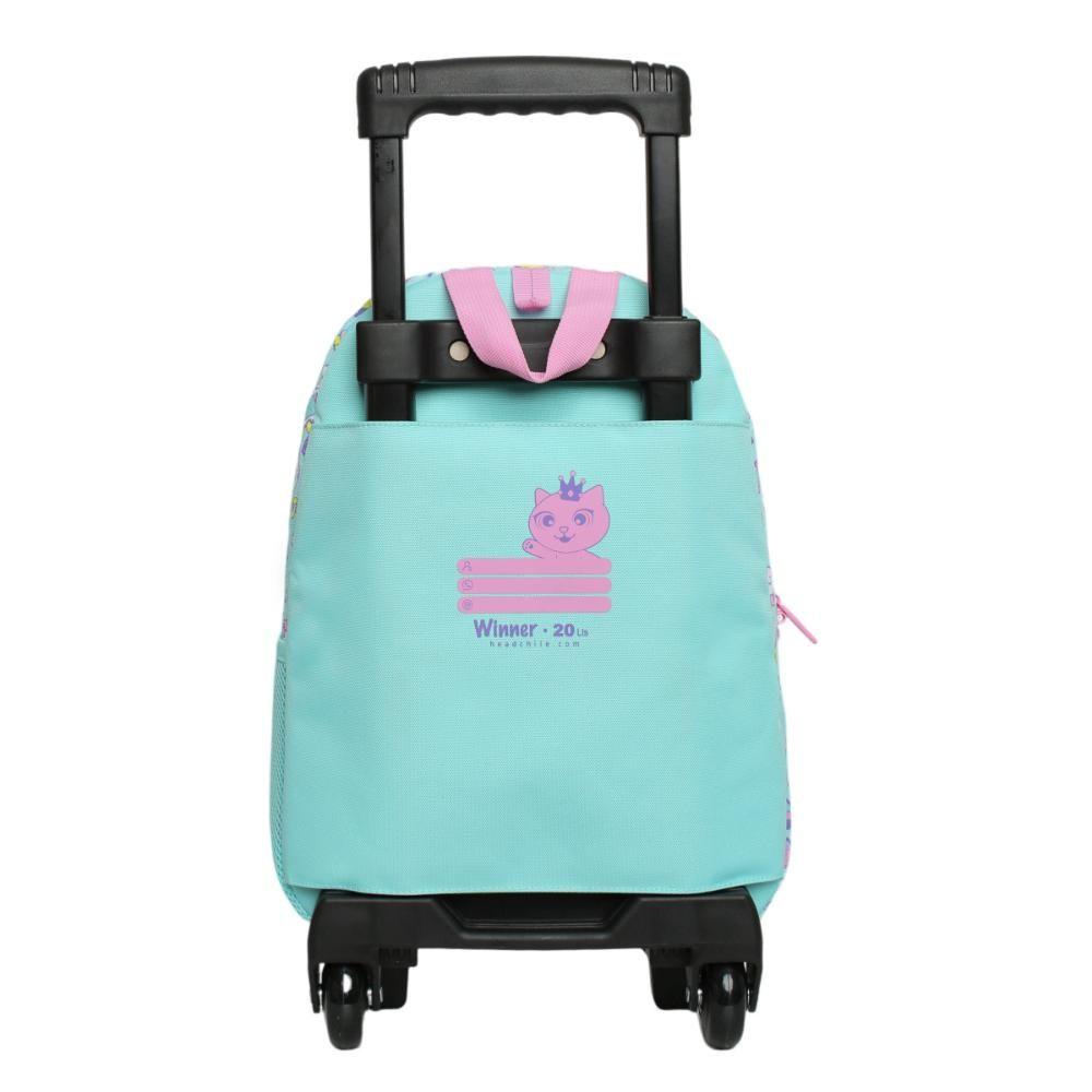 Mochila Infantil Niña Winner Cat Print Menta Head-4