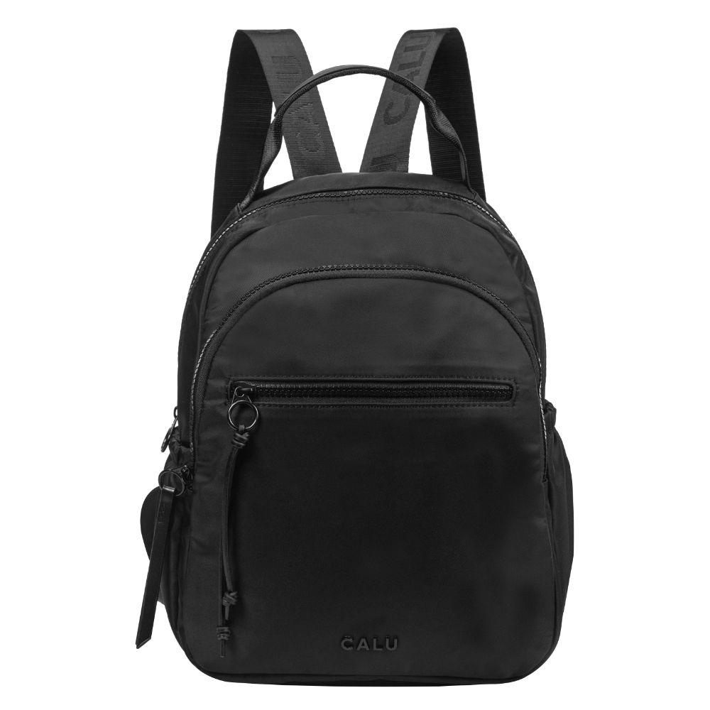 Mochila Mujer Alberta Microfibra Negro Calu-1