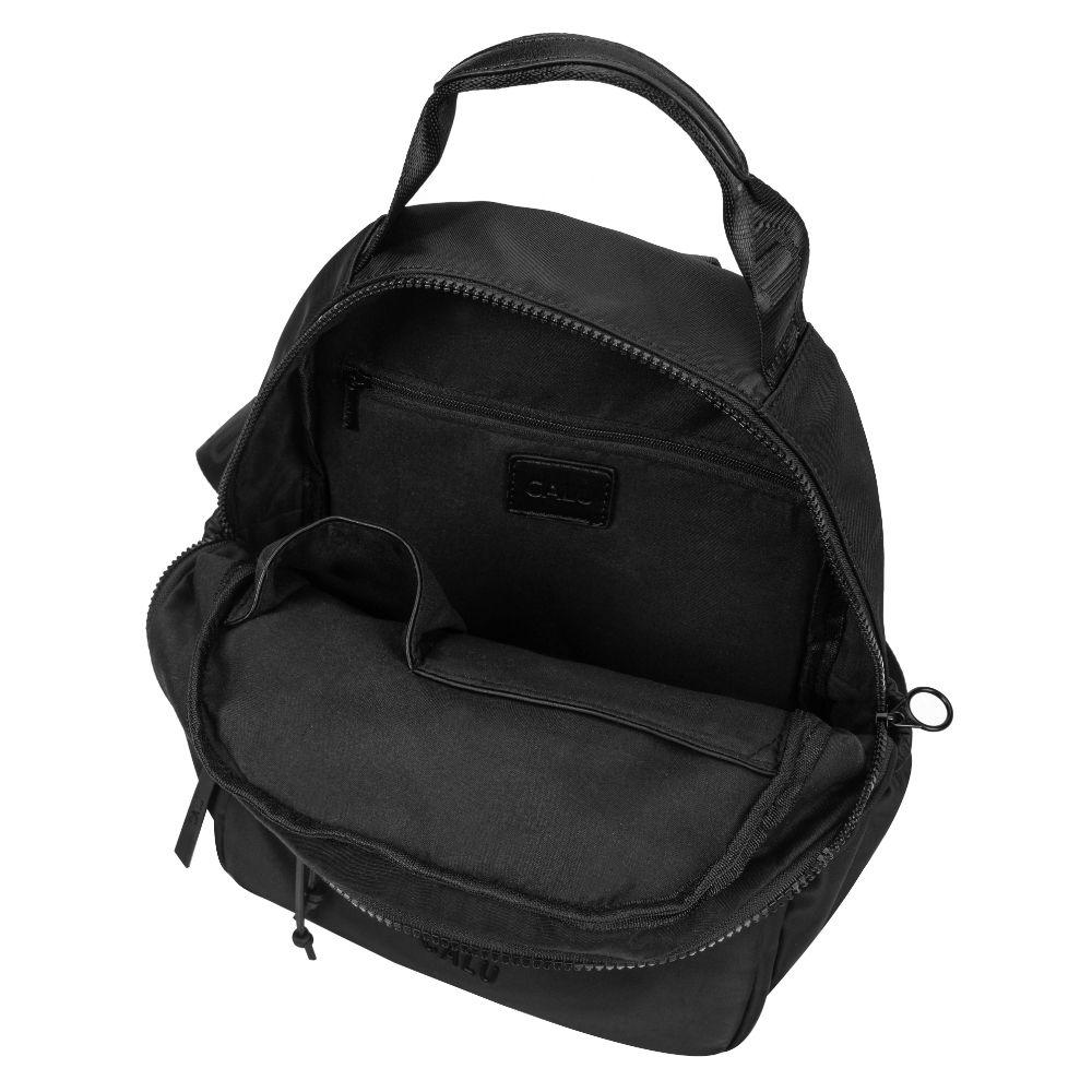 Mochila Mujer Alberta Microfibra Negro Calu-2