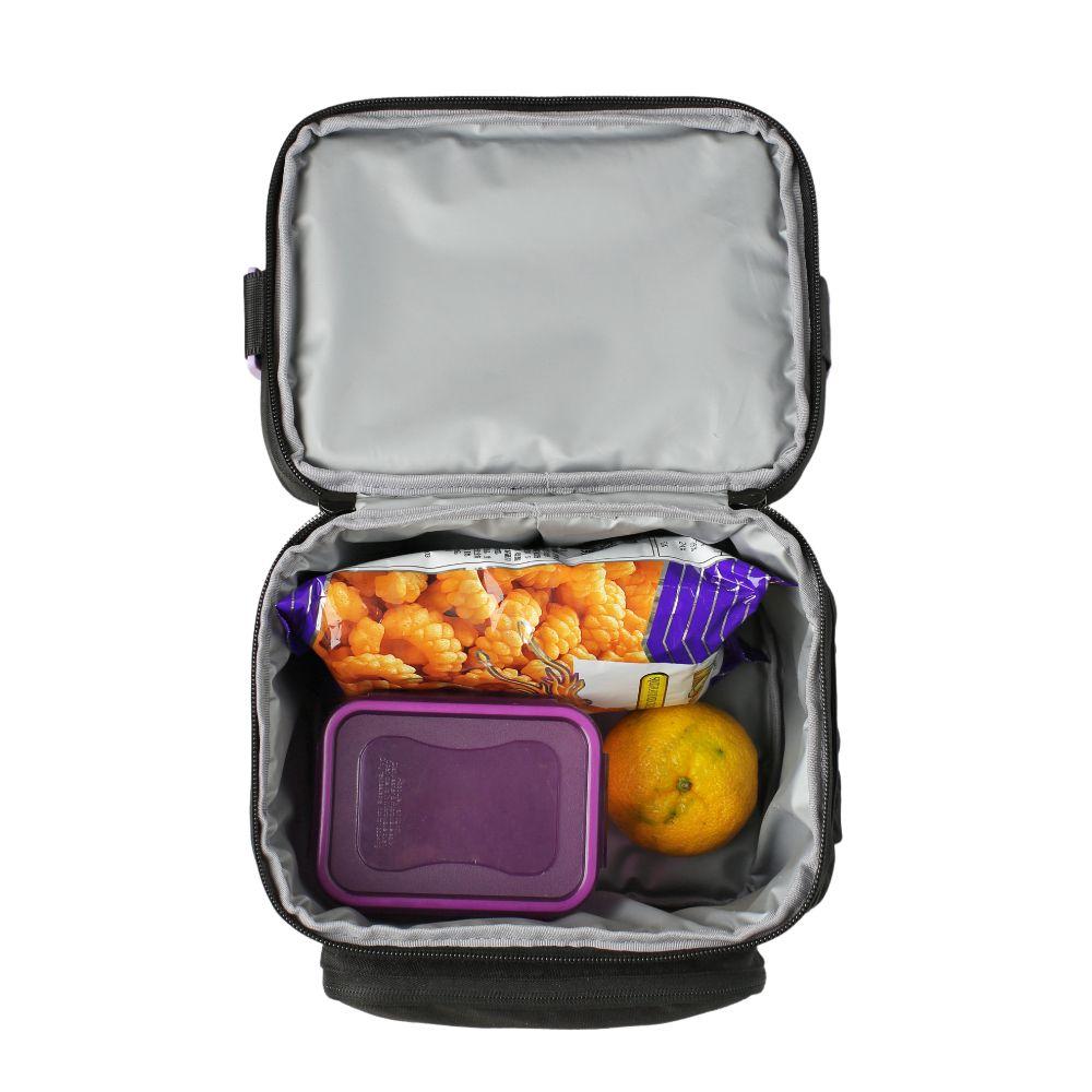 Lonchera Mujer Doble Iglu Térmica Negro Lila Head-2