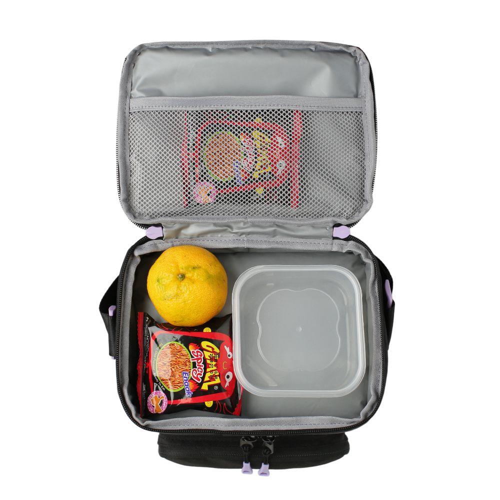 Lonchera Mujer Doble Iglu Térmica Negro Lila Head-3