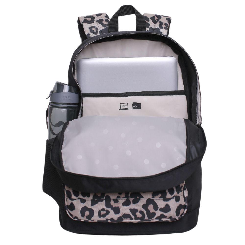 Mochila New Civic Animal Print Beige Head-1