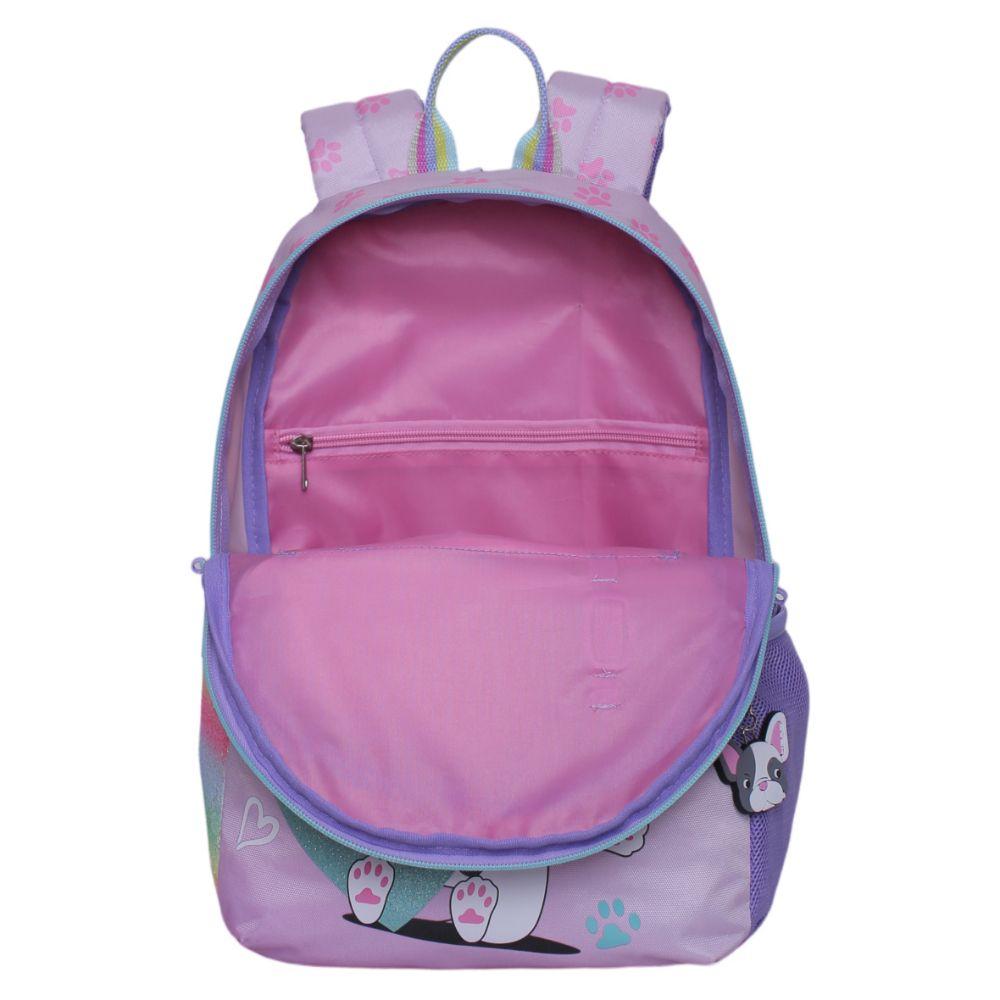 Mochila Escolar Bionica Dog Huellitas Rosado Head-1