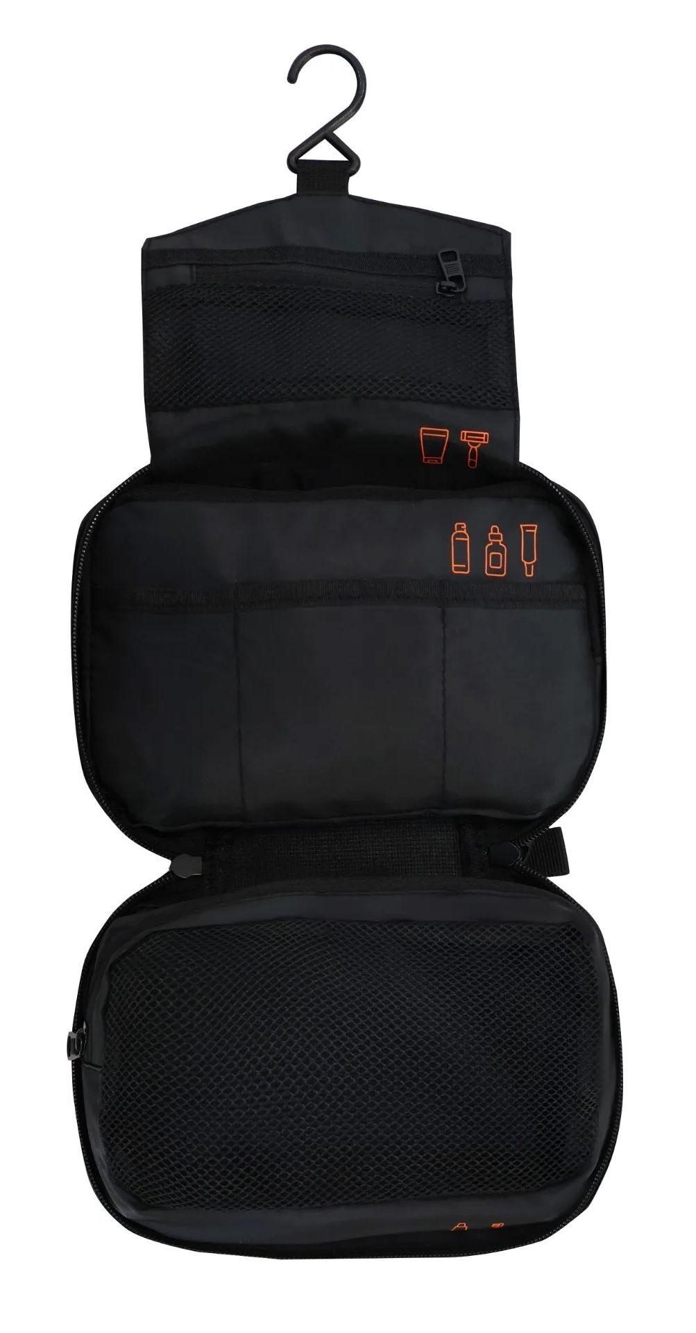 Neceser Compacto de Viaje y Organizador Route Negro Head-2