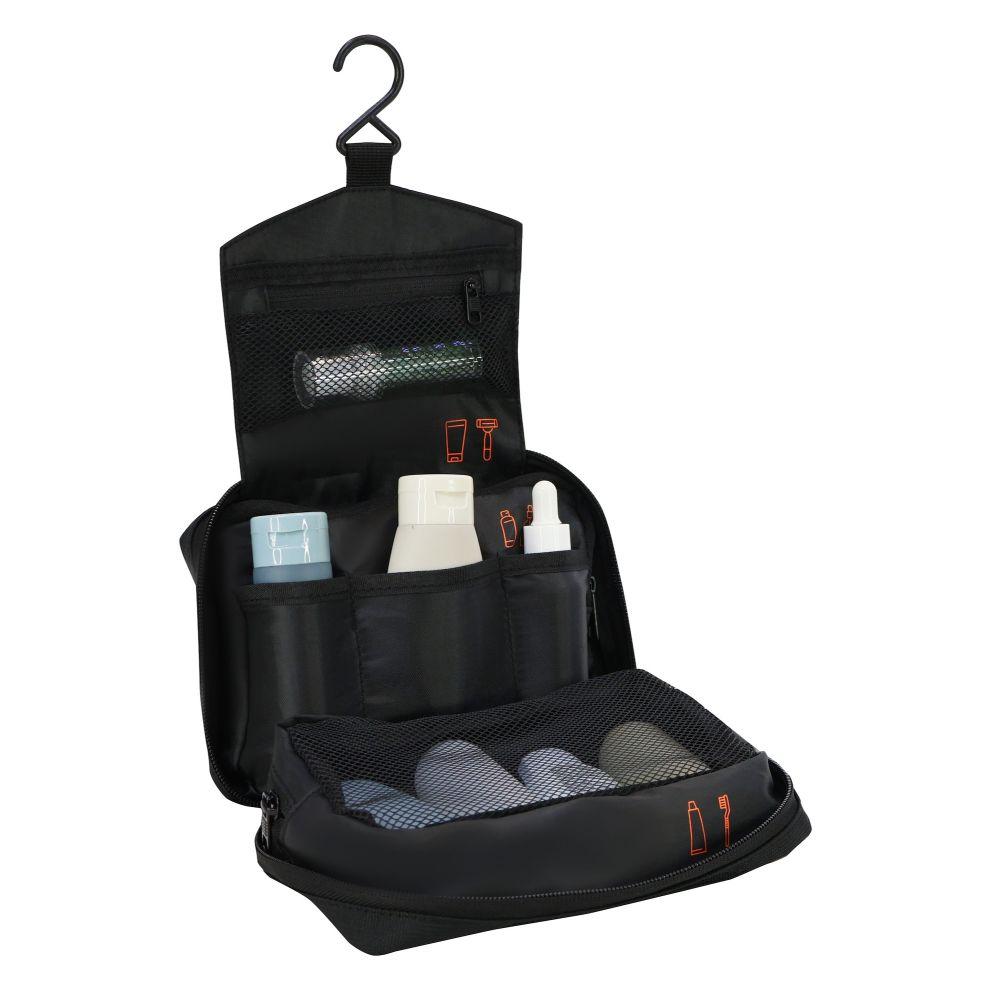 Neceser Compacto de Viaje y Organizador Route Negro Head-4