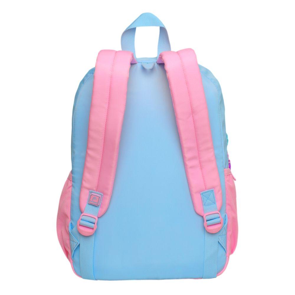 Mochila Infantil Niña Funny Color Block Celeste Head-4