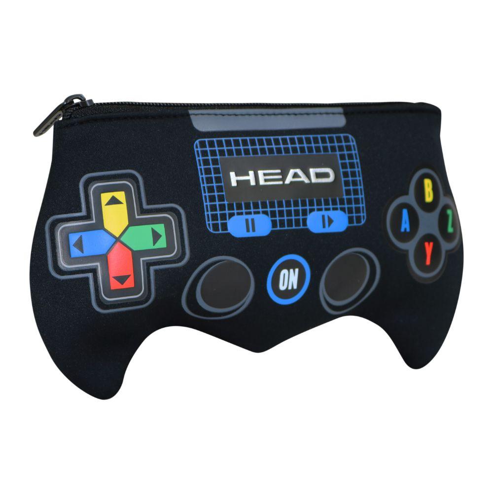 Estuche Infantil Hombre Gamer Negro Azul Head-0