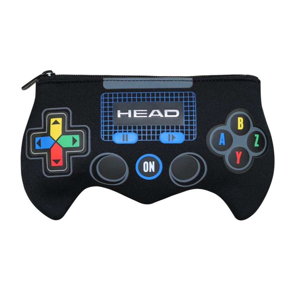 Estuche Infantil Hombre Gamer Negro Azul Head-1