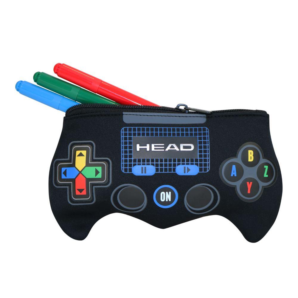 Estuche Infantil Hombre Gamer Negro Azul Head-2