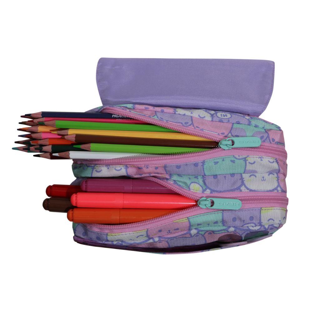 Estuche Infantil Niña Eraser New Gatos Pastel Head-2