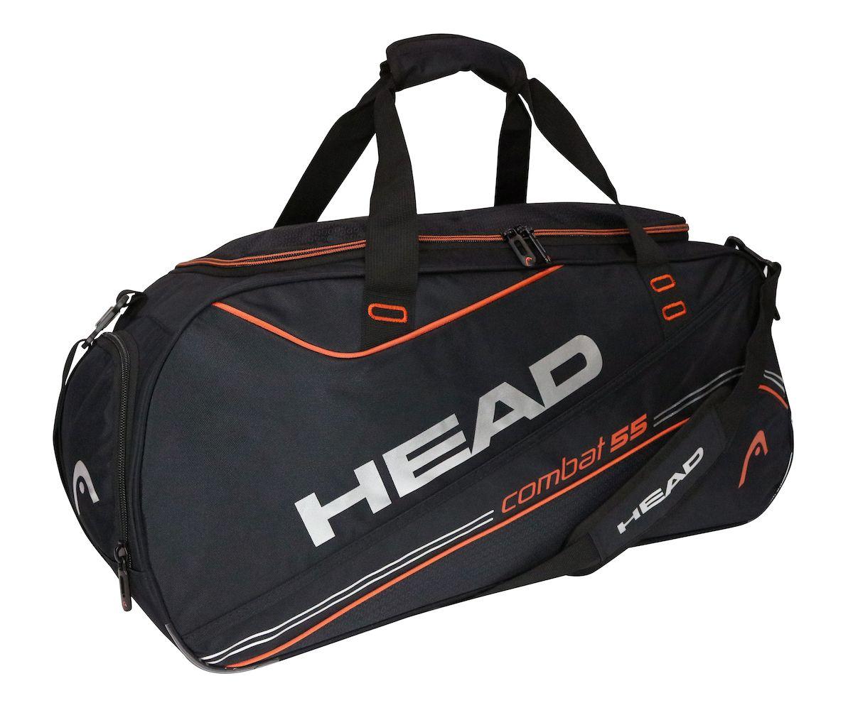 Bolso Deportivo New Combat 55 Negro Naranjo Head-0