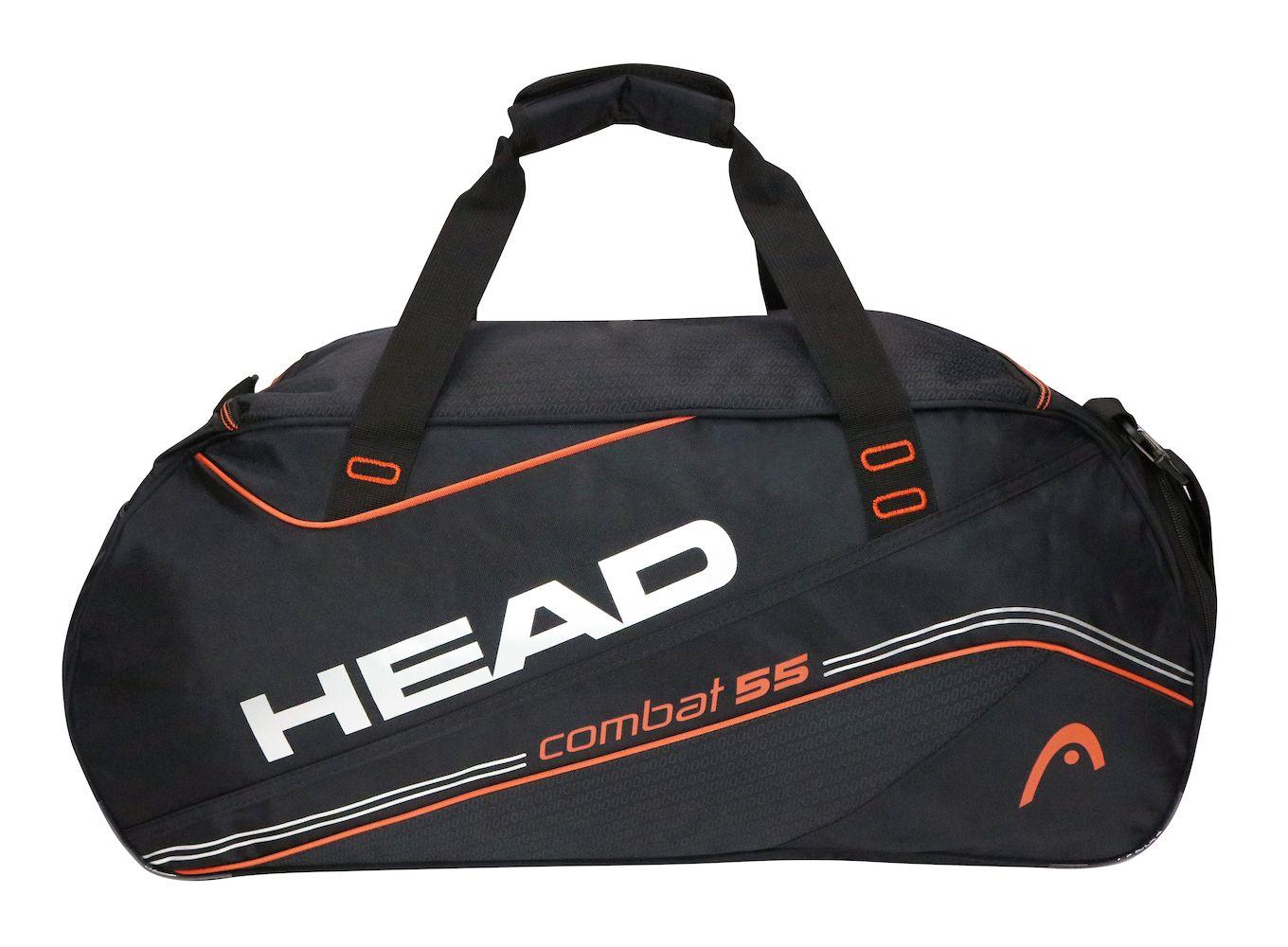 Bolso Deportivo New Combat 55 Negro Naranjo Head-1