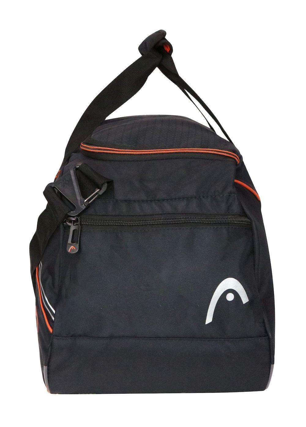 Bolso Deportivo New Combat 55 Negro Naranjo Head-6